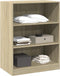vidaXL - Kledingkast - 77x48x102 - cm - bewerkt - hout - sonoma - eikenkleurig