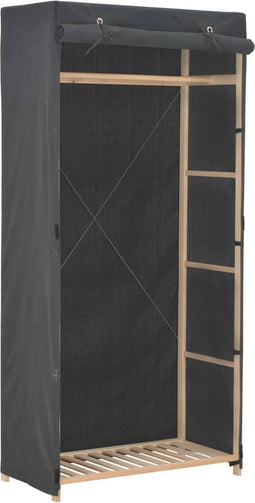 vidaXL - Kledingkast - 79x40x170 - cm - stof - grijs