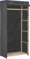 vidaXL - Kledingkast - 79x40x170 - cm - stof - grijs