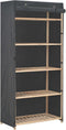 vidaXL - Kledingkast - 79x40x170 - cm - stof - grijs