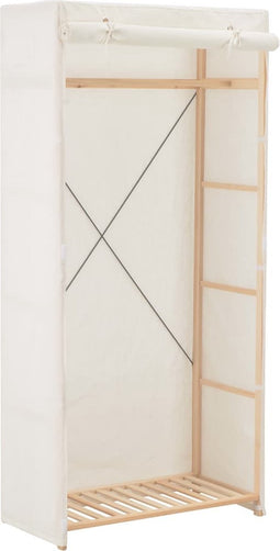vidaXL - Kledingkast - 79x40x170 - cm - stof - wit
