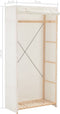 vidaXL - Kledingkast - 79x40x170 - cm - stof - wit