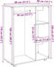 vidaXL - Kledingkast - 80x40x110 - cm - bewerkt - hout - artisanaal - eikenkleur