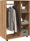 vidaXL - Kledingkast - 80x40x110 - cm - bewerkt - hout - artisanaal - eikenkleur