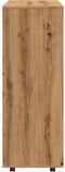 vidaXL - Kledingkast - 80x40x110 - cm - bewerkt - hout - artisanaal - eikenkleur