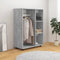 vidaXL - Kledingkast - 80x40x110 - cm - bewerkt - hout - betongrijs