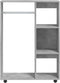 vidaXL - Kledingkast - 80x40x110 - cm - bewerkt - hout - betongrijs