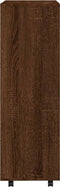 vidaXL - Kledingkast - 80x40x110 - cm - bewerkt - hout - bruin - eikenkleur
