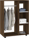 vidaXL - Kledingkast - 80x40x110 - cm - bewerkt - hout - bruin - eikenkleur