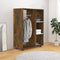vidaXL - Kledingkast - 80x40x110 - cm - bewerkt - hout - gerookt - eikenkleurig