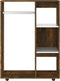 vidaXL - Kledingkast - 80x40x110 - cm - bewerkt - hout - gerookt - eikenkleurig