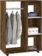 vidaXL - Kledingkast - 80x40x110 - cm - bewerkt - hout - gerookt - eikenkleurig