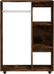 vidaXL - Kledingkast - 80x40x110 - cm - bewerkt - hout - gerookt - eikenkleurig