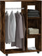 vidaXL - Kledingkast - 80x40x110 - cm - bewerkt - hout - gerookt - eikenkleurig