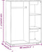vidaXL - Kledingkast - 80x40x110 - cm - bewerkt - hout - gerookt - eikenkleurig