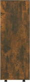 vidaXL - Kledingkast - 80x40x110 - cm - bewerkt - hout - gerookt - eikenkleurig