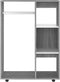 vidaXL - Kledingkast - 80x40x110 - cm - bewerkt - hout - grijs - sonoma - eikenkleurig