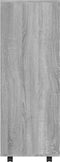 vidaXL - Kledingkast - 80x40x110 - cm - bewerkt - hout - grijs - sonoma - eikenkleurig