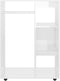vidaXL - Kledingkast - 80x40x110 - cm - bewerkt - hout - hoogglans - wit