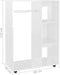 vidaXL - Kledingkast - 80x40x110 - cm - bewerkt - hout - hoogglans - wit