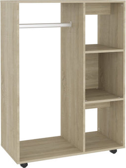 vidaXL - Kledingkast - 80x40x110 - cm - bewerkt - hout - sonoma - eikenkleurig