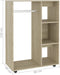 vidaXL - Kledingkast - 80x40x110 - cm - bewerkt - hout - sonoma - eikenkleurig