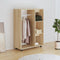 vidaXL - Kledingkast - 80x40x110 - cm - bewerkt - hout - sonoma - eikenkleurig
