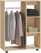 vidaXL - Kledingkast - 80x40x110 - cm - bewerkt - hout - sonoma - eikenkleurig