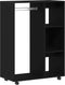 vidaXL - Kledingkast - 80x40x110 - cm - bewerkt - hout - zwart - eikenkleur