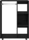 vidaXL - Kledingkast - 80x40x110 - cm - bewerkt - hout - zwart - eikenkleur