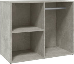 vidaXL - Kledingkast - 80x40x65 - cm - bewerkt - hout - betongrijs