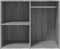 vidaXL - Kledingkast - 80x40x65 - cm - bewerkt - hout - grijs - sonoma - eikenkleur