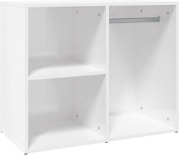 vidaXL - Kledingkast - 80x40x65 - cm - bewerkt - hout - hoogglans - wit