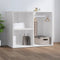 vidaXL - Kledingkast - 80x40x65 - cm - bewerkt - hout - hoogglans - wit
