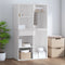 vidaXL - Kledingkast - 80x40x65 - cm - bewerkt - hout - hoogglans - wit