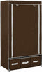 vidaXL - Kledingkast - 87x49x159 - cm - stof - bruin