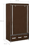 vidaXL - Kledingkast - 87x49x159 - cm - stof - bruin