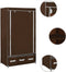 vidaXL - Kledingkast - 87x49x159 - cm - stof - bruin
