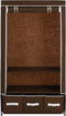 vidaXL - Kledingkast - 87x49x159 - cm - stof - bruin