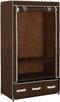 vidaXL - Kledingkast - 87x49x159 - cm - stof - bruin