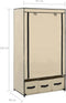vidaXL - Kledingkast - 87x49x159 - cm - stof - crème