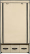vidaXL - Kledingkast - 87x49x159 - cm - stof - crème