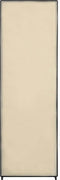 vidaXL - Kledingkast - 87x49x159 - cm - stof - crème