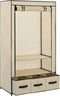 vidaXL - Kledingkast - 87x49x159 - cm - stof - crème