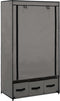 vidaXL - Kledingkast - 87x49x159 - cm - stof - grijs