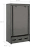 vidaXL - Kledingkast - 87x49x159 - cm - stof - grijs