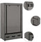 vidaXL - Kledingkast - 87x49x159 - cm - stof - grijs