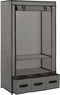 vidaXL - Kledingkast - 87x49x159 - cm - stof - grijs