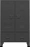 vidaXL - Kledingkast - industrieel - 67x35x107 - cm - staal - antracietkleurig