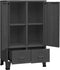 vidaXL - Kledingkast - industrieel - 67x35x107 - cm - staal - antracietkleurig